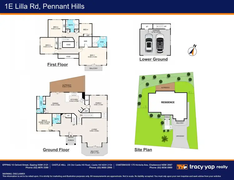 Floorplan of Homely house listing, 1E Lilla Road, Pennant Hills NSW 2120