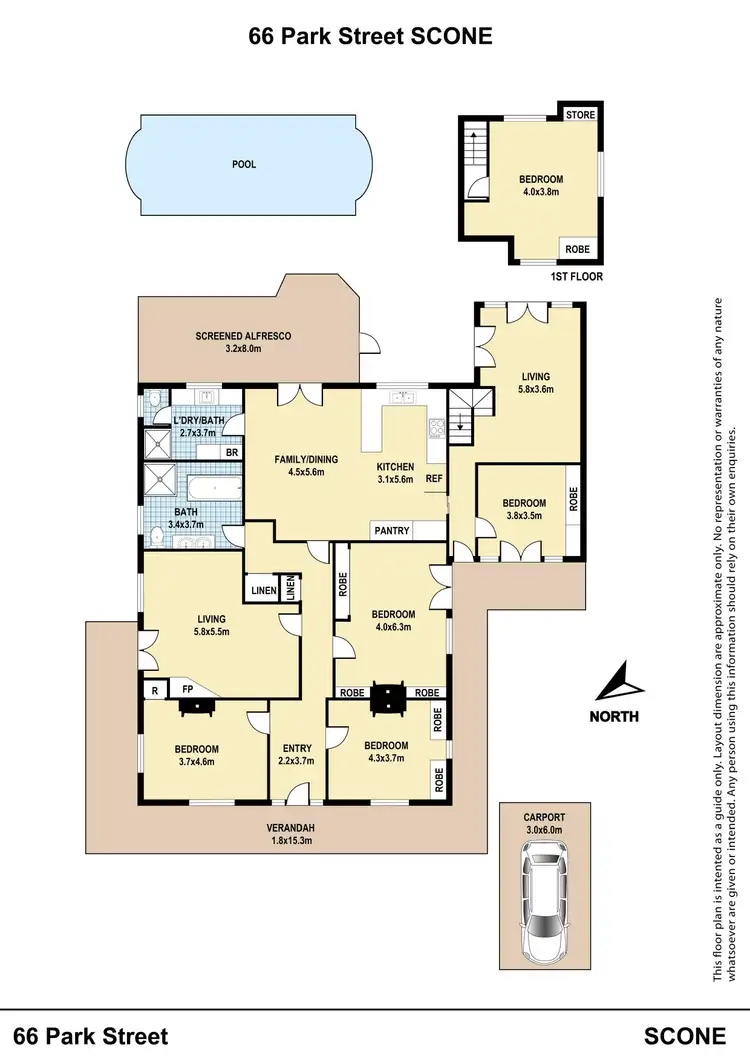 Floorplan of Homely house listing, 66 Park Street, Scone NSW 2337