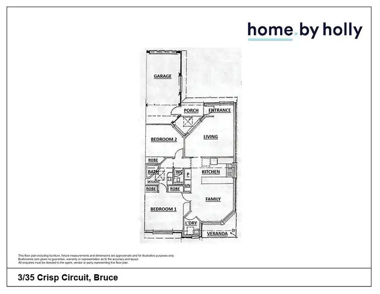 Floorplan of Homely townhouse listing, 3/35 Crisp Circuit, Bruce ACT 2617