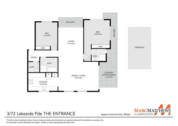 Floorplan of Homely unit listing, 3/72 Lakeside Parade, The Entrance NSW 2261