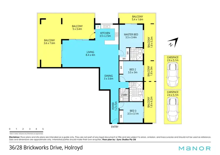 Floorplan of Homely apartment listing, 36/28 Brickworks Drive, Holroyd NSW 2142