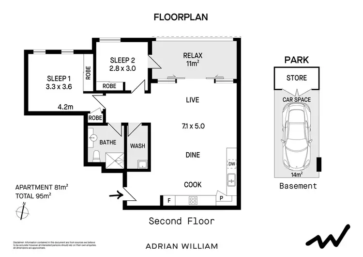 Floorplan of Homely apartment listing, 85/1-3 Coronation Avenue, Petersham NSW 2049