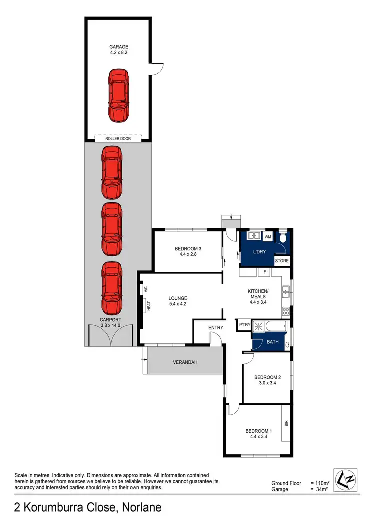 Floorplan of Homely house listing, 2 Korumburra Close, Norlane VIC 3214