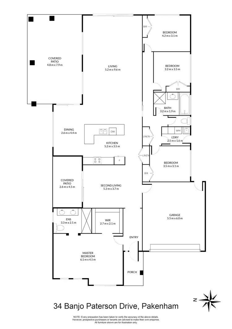 Floorplan of Homely house listing, 34 Banjo Paterson Drive, Pakenham VIC 3810