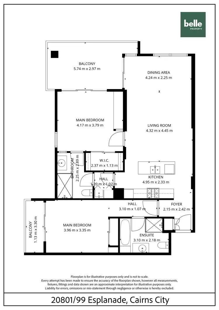 Floorplan of Homely apartment listing, 20801/99 Esplanade, Cairns City QLD 4870