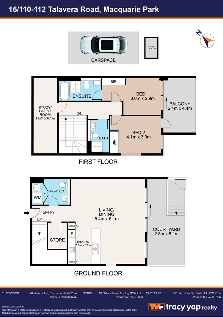 Floorplan of Homely apartment listing, 15/110-112 Talavera Road, Macquarie Park NSW 2113