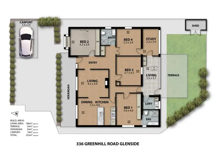Floorplan of Homely house listing, 336 Greenhill Road, Glenside SA 5065