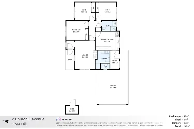 Floorplan of Homely house listing, 2 Churchill Avenue, Flora Hill VIC 3550