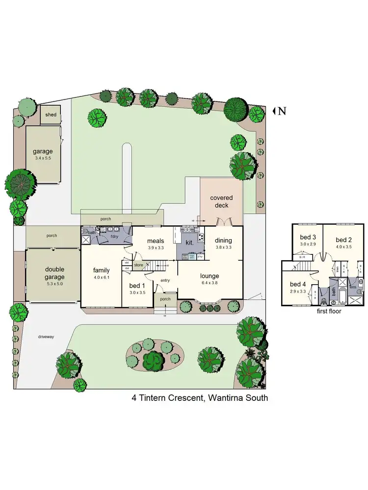 Floorplan of Homely house listing, 4 Tintern Crescent, Wantirna South VIC 3152