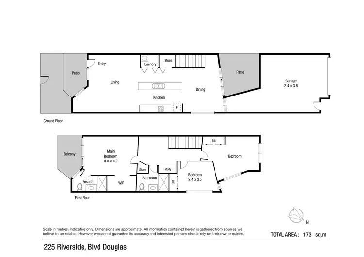 Floorplan of Homely townhouse listing, 225 Riverside Boulevard, Douglas QLD 4814