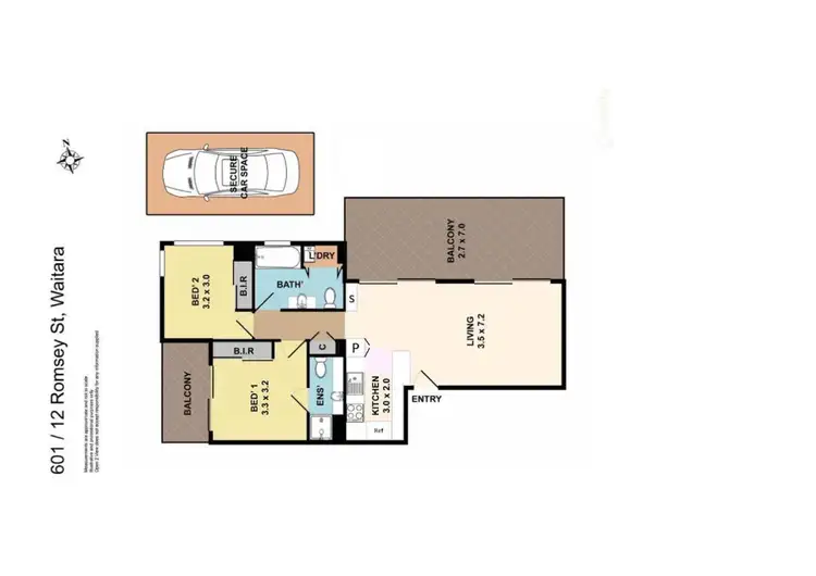 Floorplan of Homely unit listing, 601/12-16 Romsey Street, Waitara NSW 2077