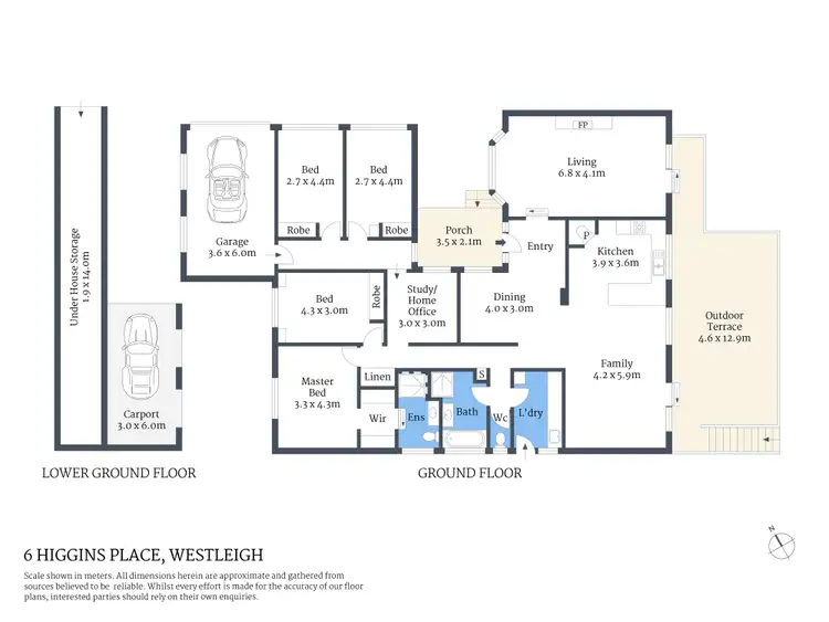 Floorplan of Homely house listing, 6 Higgins Place, Westleigh NSW 2120