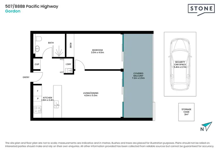 Floorplan of Homely apartment listing, 507/888B Pacific Highway, Gordon NSW 2072