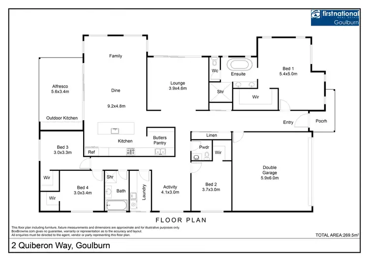 Floorplan of Homely house listing, 2 Quiberon Way, Goulburn NSW 2580