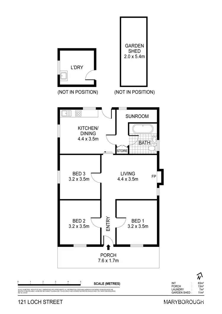 Floorplan of Homely house listing, 121 Loch Street, Maryborough VIC 3465