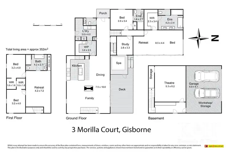 Floorplan of Homely house listing, 3 Morilla Court, Gisborne VIC 3437