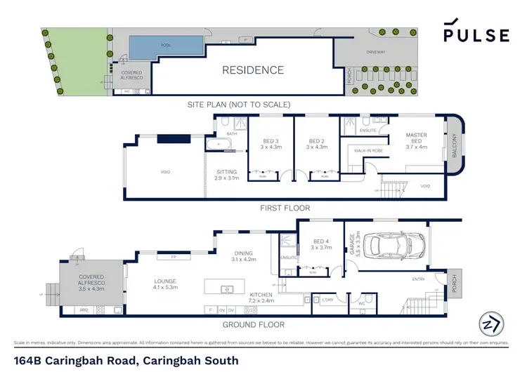 Floorplan of Homely semi-detached listing, 164b Caringbah Road, Caringbah South NSW 2229