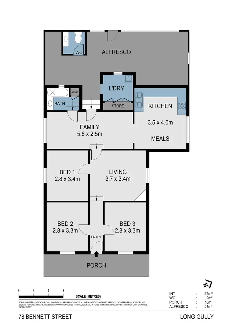 Floorplan of Homely house listing, 78 Bennett Street, Long Gully VIC 3550