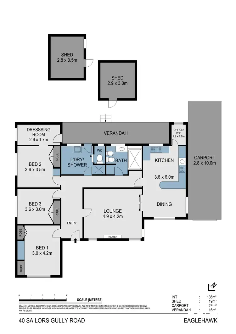 Floorplan of Homely house listing, 40 Sailors Gully Road, Eaglehawk VIC 3556