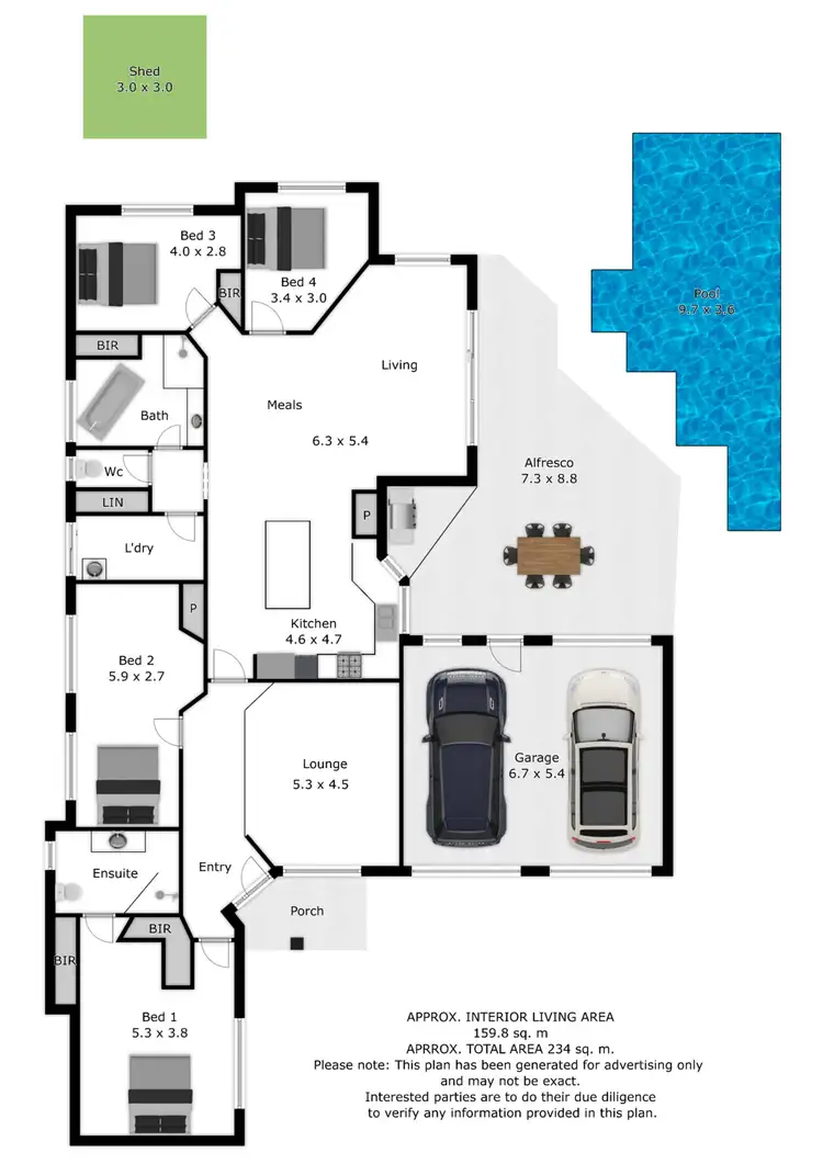 Floorplan of Homely house listing, 3 Kingsley Court, West Albury NSW 2640