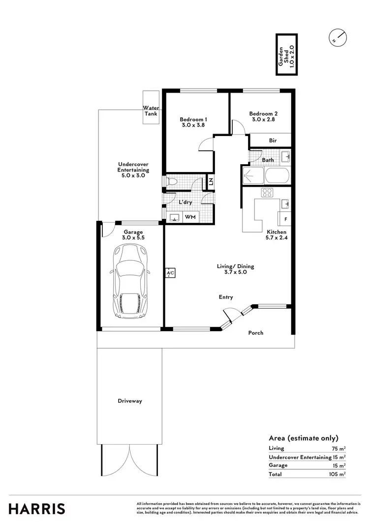 Floorplan of Homely unit listing, 1/17 Acraman Street, Victor Harbor SA 5211