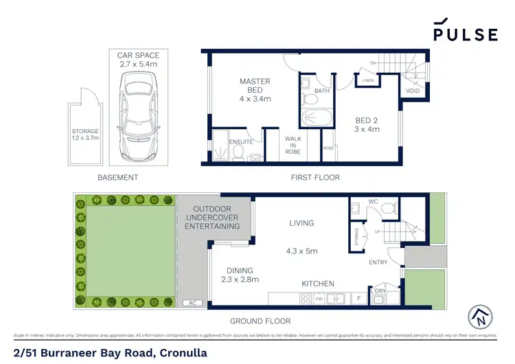 Floorplan of Homely townhouse listing, 2/51 Burraneer Bay Road, Burraneer NSW 2230