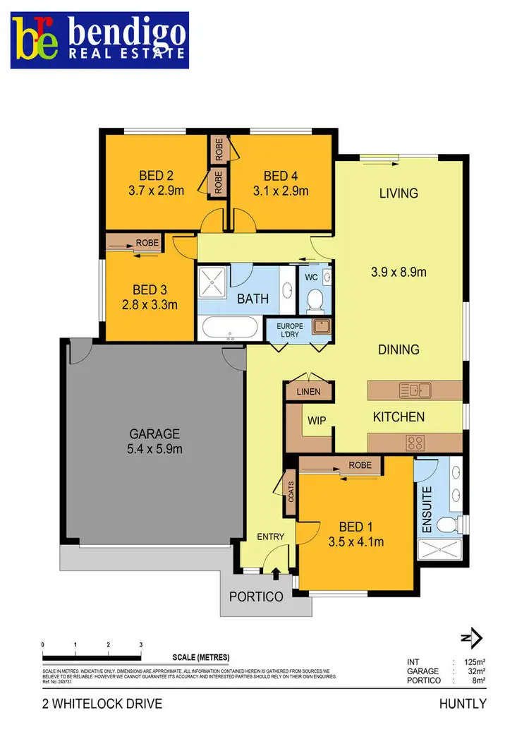 Floorplan of Homely house listing, 2 Whitelock Drive, Huntly VIC 3551