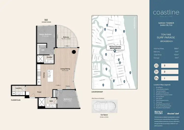 Floorplan of Homely apartment listing, 704/146 Surf Parade, Broadbeach QLD 4218