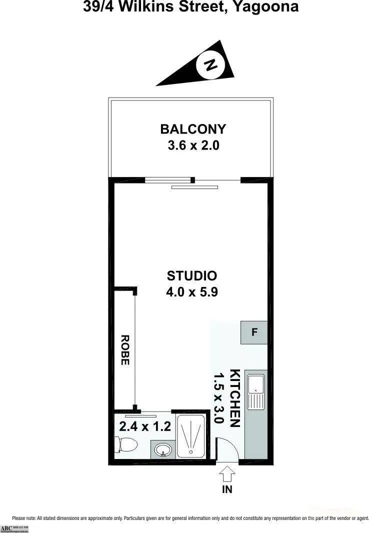 Floorplan of Homely studio listing, 39/4 Wilkins Street, Yagoona NSW 2199
