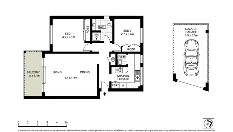 Floorplan of Homely apartment listing, 32/419-445 Military Road, Mosman NSW 2088