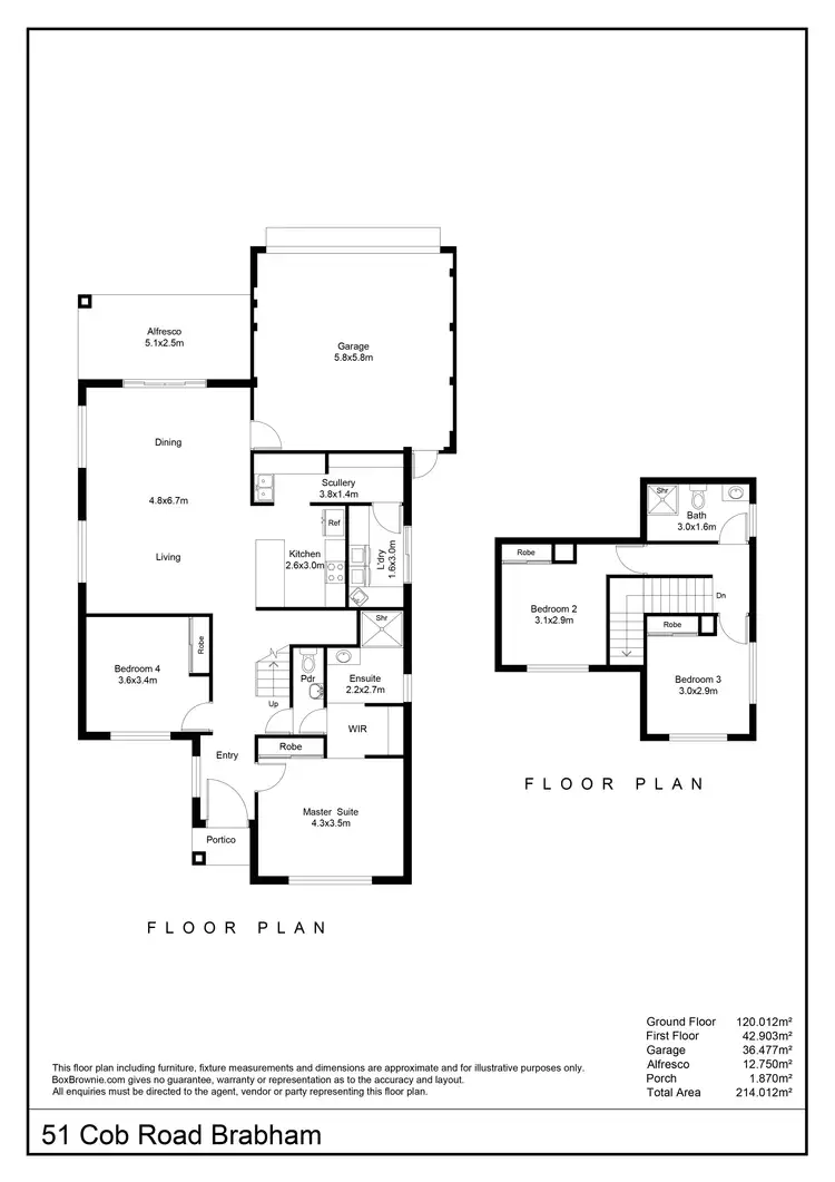 Floorplan of Homely house listing, 51 Cob Road, Brabham WA 6055