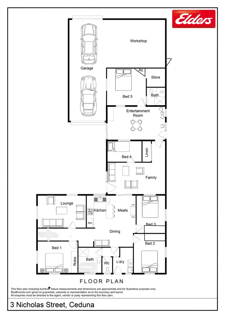 Floorplan of Homely house listing, 3 Nicholas Street, Ceduna SA 5690