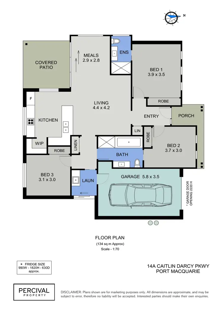 Floorplan of Homely villa listing, 14A Caitlin Darcy Parkway, Port Macquarie NSW 2444