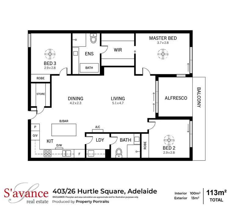 Floorplan of Homely apartment listing, 403/26 Hurtle Square, Adelaide SA 5000