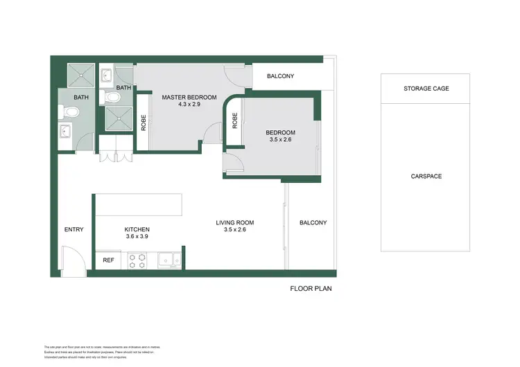 Floorplan of Homely apartment listing, G1/9 Dryburgh Street, West Melbourne VIC 3003