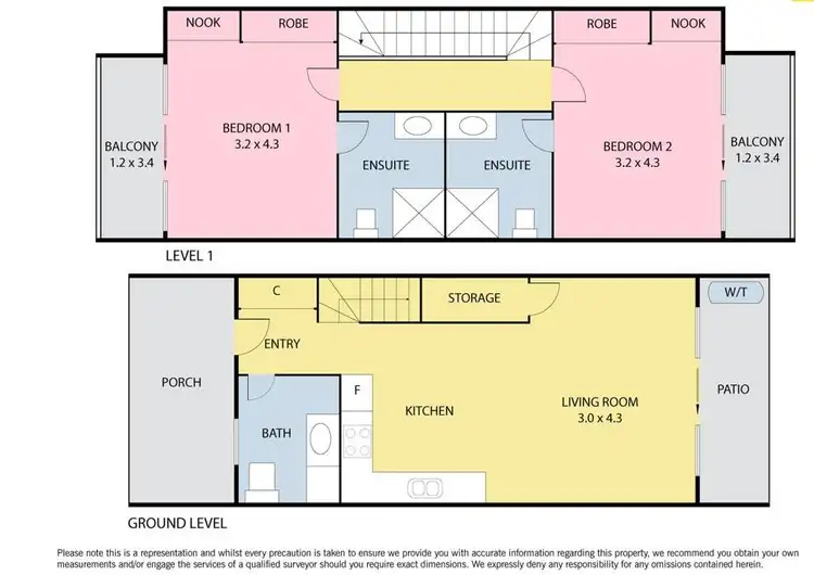 Floorplan of Homely townhouse listing, 34 Waxflower Crescent, Bundoora VIC 3083