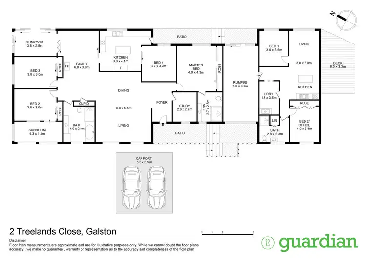 Floorplan of Homely house listing, 2 Treelands Close, Galston NSW 2159