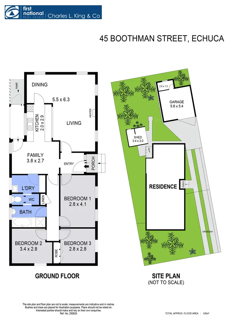 Floorplan of Homely house listing, 45 Boothman Street, Echuca VIC 3564
