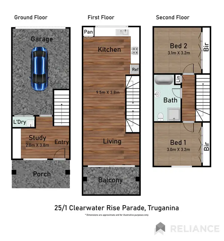 Floorplan of Homely townhouse listing, 25/1 Clearwater Rise Parade, Truganina VIC 3029