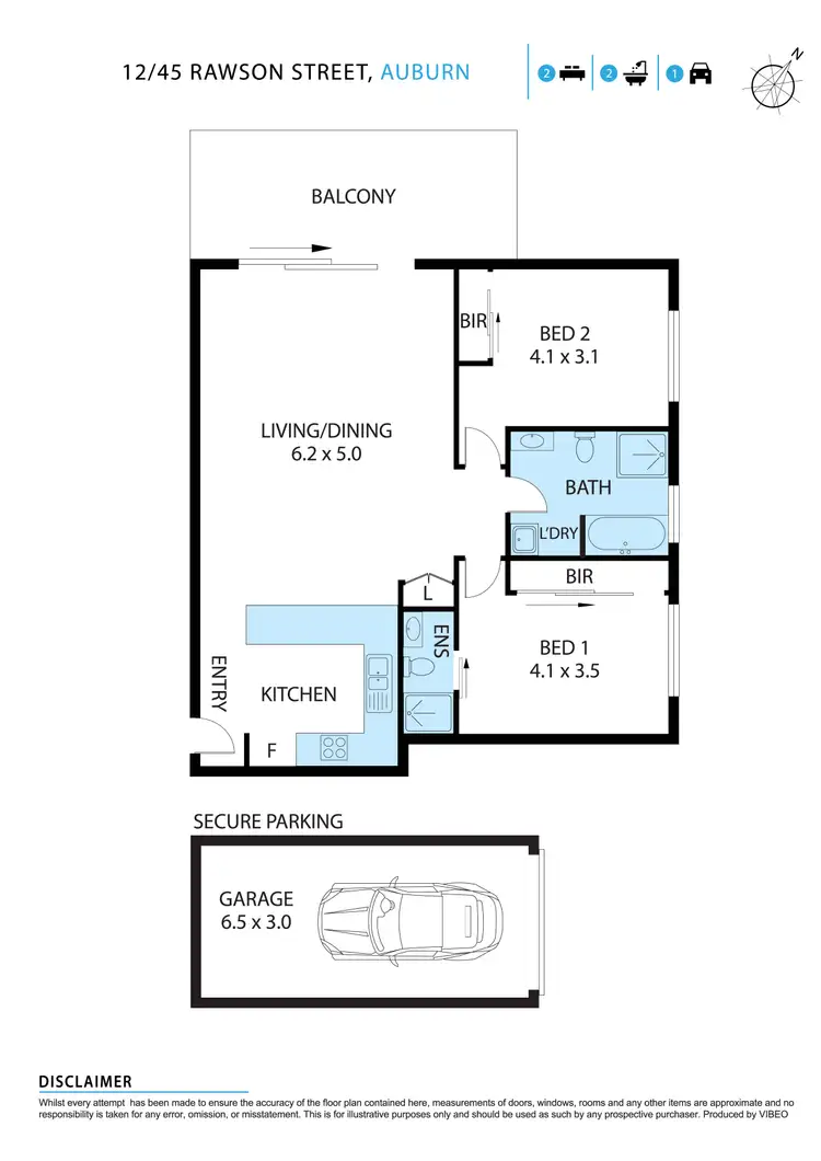 Floorplan of Homely unit listing, 12/45 Rawson Street, Auburn NSW 2144