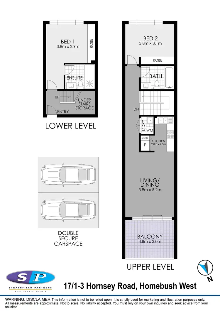 Floorplan of Homely apartment listing, 17/1-3 Hornsey Road, Homebush West NSW 2140
