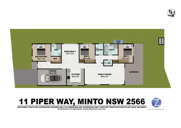 Floorplan of Homely house listing, 11 Piper Way, Minto NSW 2566