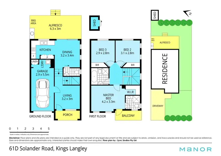 Floorplan of Homely townhouse listing, 61D Solander Road, Kings Langley NSW 2147