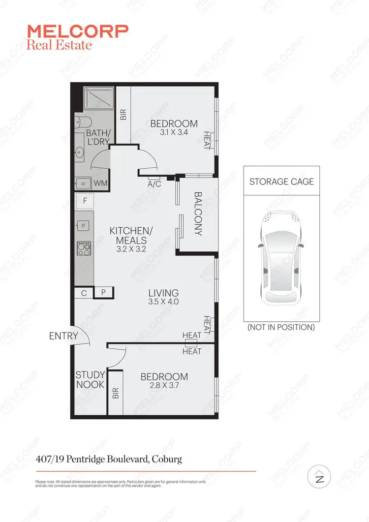 Floorplan of Homely apartment listing, 407/19 Pentridge Boulevard, Coburg VIC 3058