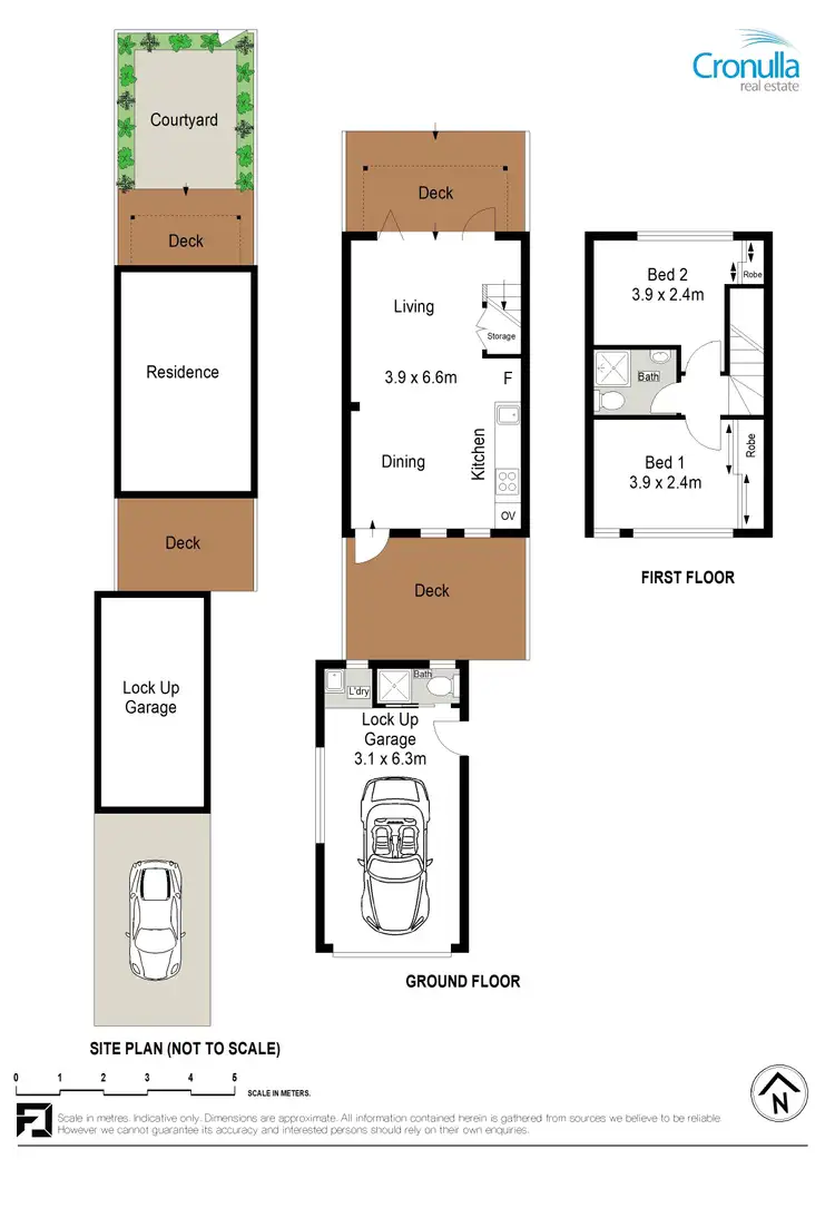 Floorplan of Homely townhouse listing, 4/294-296 Prince Charles Parade, Kurnell NSW 2231