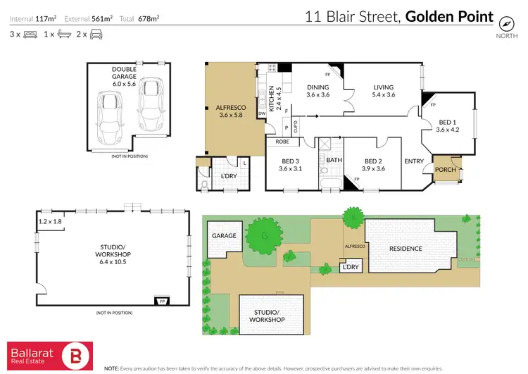 Floorplan of Homely house listing, 11 Blair Street, Golden Point VIC 3350