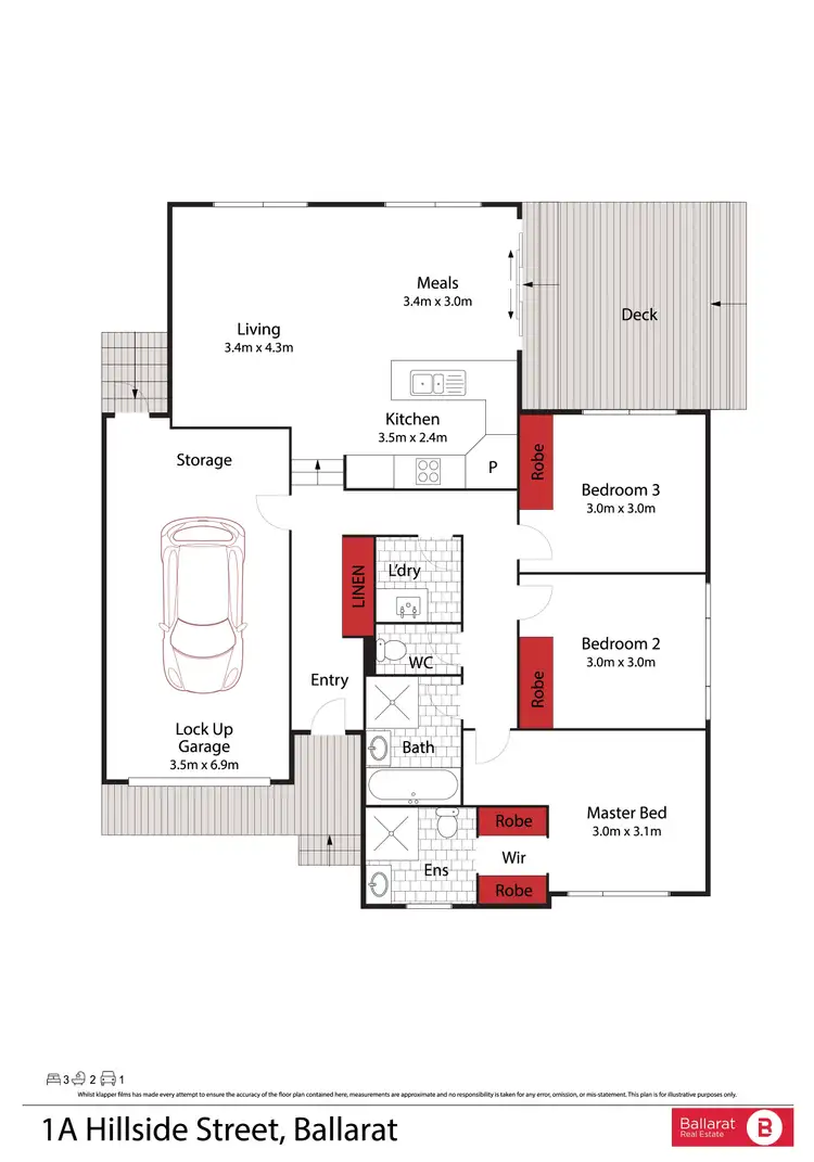 Floorplan of Homely house listing, 1A Hillside Drive, Ballarat North VIC 3350