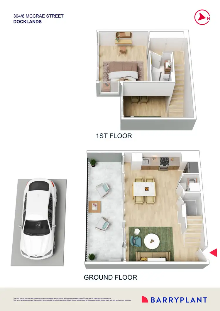 Floorplan of Homely apartment listing, 304/8 McCrae Street, Docklands VIC 3008