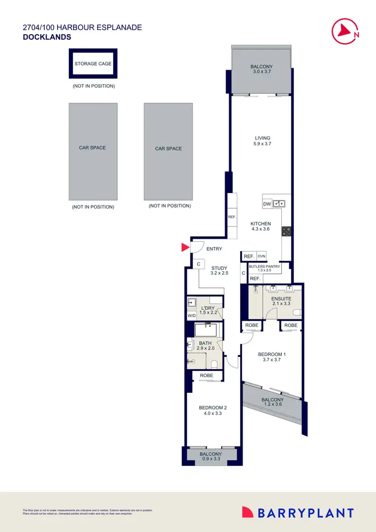 Floorplan of Homely apartment listing, 2704/100 Harbour Esplanade, Docklands VIC 3008