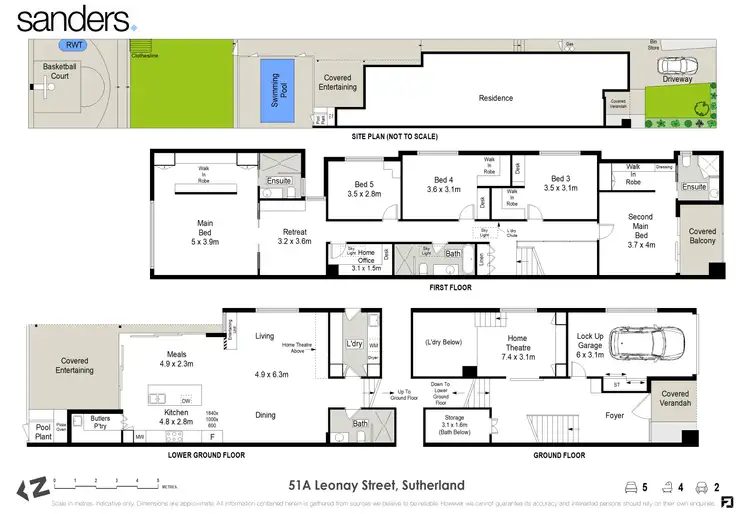 Floorplan of Homely semi-detached listing, 51A Leonay Street, Sutherland NSW 2232